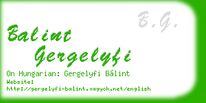 balint gergelyfi business card